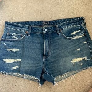 abercrombie & fitch denim shorts